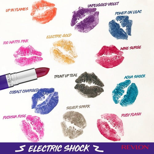 Revlon - Vibrant Electric Shock Lipstick, 104 ELECTRIC GOLD, 0.14 oz