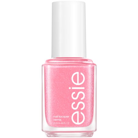 ESSIE - Salon-quality Nail Polish, Vegan, Spring Collection, Pink Shimmer, Feel the Fizzle 1773,   0.46 fl oz